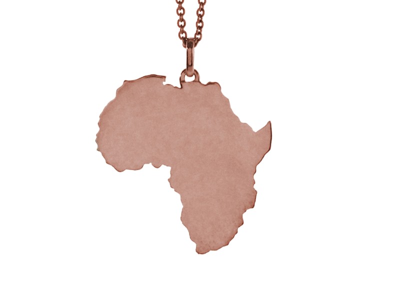 Africa Pendant - Rose Gold Africa Pendant - Rose Gold